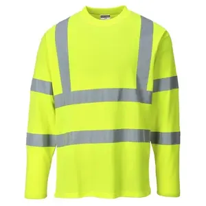 Comparateur de prix : T-Shirt Hi-Vis manches longues couleur : Jaune taille XXL - PORTWEST