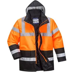 Portwest Parka HV Bicolore, Couleur: Orange/Noir, Taille: XL, S467OBRXL