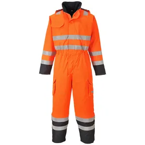 Portwest Combinaison de pluie Hi-Vis Bizflame Orange/Marine m - FR(42-44) - UK(32-34)