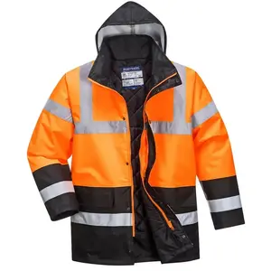 Portwest Parka HV Bicolore, Couleur: Orange/Noir, Taille: L, S467OBRL
