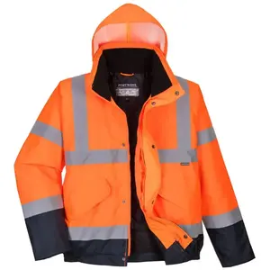 Blouson hv bicolore couleur : Orange/Marine taille m Portwest pas cher