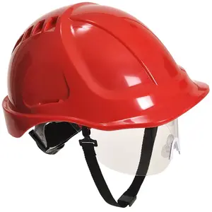 Comparateur de prix : Portwest PW54 Casque de Sécurité avec Visière Endurance Plus Rouge