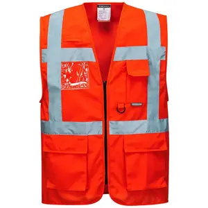 Comparateur de prix : Portwest - Gilet Hi-Vis Executive - Berlin couleur : Rouge taille xxxl