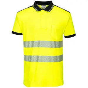 Comparateur de prix : Portwest Polo HV PW3, Couleur: Jaune/Noir, Taille: XL, T180YBRXL