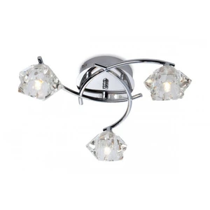 Luminaire Center Plafonnier 3 ampoules Clara, chrome et verreVendu parmanomano
