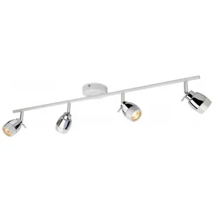 FIRSTLIGHT PRODUCTS Plafonnier 4 ampoules Marine, chrome / blanc - Chrome