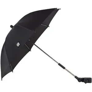 Dooky® Parasol Dooky pour landau ou poussette (universel et flexible, protection UPF 50+, flexibilité à 180 degrés, technologie flex, système easyfix, hydrofuge), Noir
