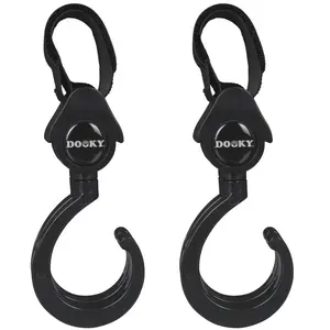 Comparateur de prix : Dooky® Set de 2 Crochet 360° pour poussette NOIR Dooky