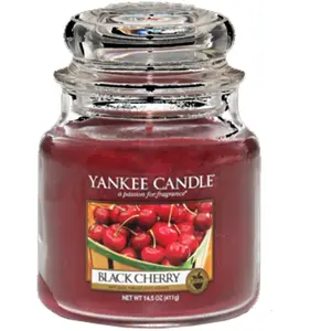 Yankee Candle - Bougie jarre en verre senteur griotte Moyen modèle pas cher