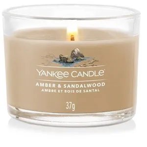 Comparateur de prix : Yankee Candle Votive En Verre Ambre Et Bois De Santal