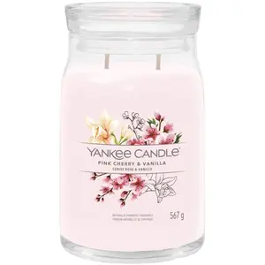 Comparateur de prix : Bougie signature cerise rose et vanille grand modèle - - Rose - Verre