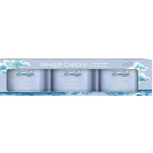 YANKEE CANDLE - Coffret 3 Votives en Verre Air d'Océan Bougies 1 pieces unisex pas cher