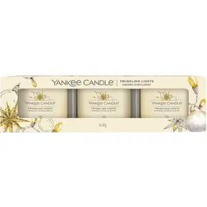 YANKEE CANDLE Coffret bougies votives - Lumières scintillantes - 3 x 37 g pas cher