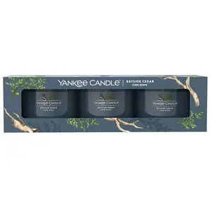 YANKEE CANDLE - Coffret 3 Votives en Verre Cèdre Marin Bougies 1 pieces unisex pas cher