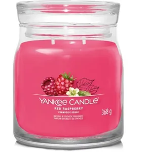 Bougie signature Framboise rouge modèle moyen - Yankee Candle pas cher