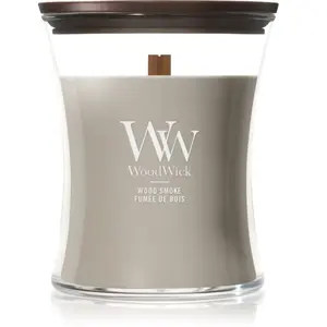 WoodWick, Bougie parfumée, Wood Smoke medium Jar pas cher