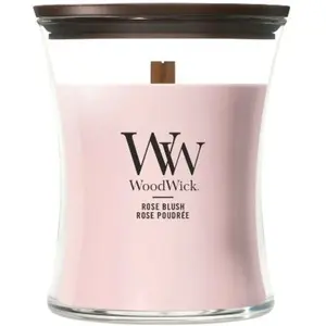Woodwick Rose Blush bougie parfumée avec mèche en bois 275 g pas cher