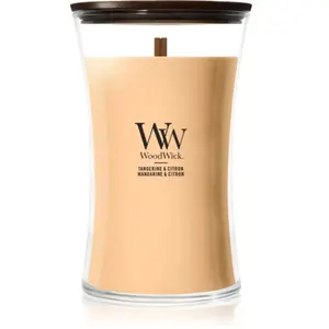Woodwick Tangerine & Citron bougie parfumée avec mèche en bois 610 g pas cher