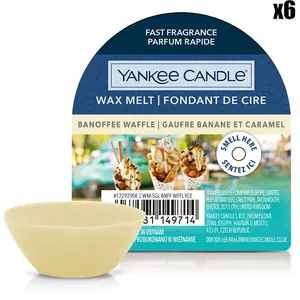 YANKEE CANDLE Fondant parfumé - Gaufre banane & caramel - 22 g pas cher