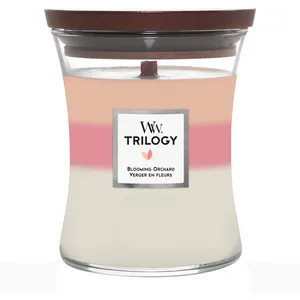 Woodwick - Trilogy - Verger En Fleurs Bougie Parfumée Moyenne Jarre pas cher