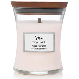 Woodwick - Tubéreuse Blanche Bougie Parfumée Moyenne Jarre pas cher
