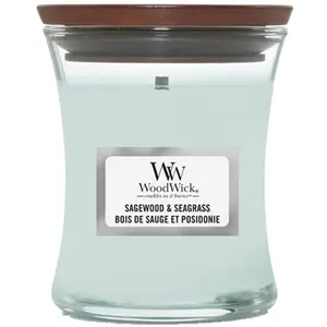 Comparateur de prix : WoodWick Bougie jarre - Bois de sauge & posidonie - Mini modèle - 85 g