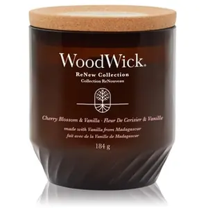 WoodWick Bougie jarre - Fleur de cerisier & vanille - Moyen modèle - 430 g