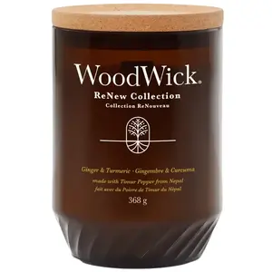 Woodwick Ginger & Turmeric bougie parfumée avec mèche en bois 368 g