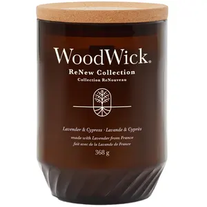 WoodWick Bougie jarre - Lavande & Cypres - Grand modèle - 750 g pas cher