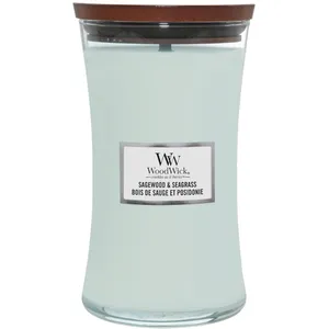 Comparateur de prix : WoodWick Bougie jarre - Bois de sauge & posidonie - Grand modèle - 609 g