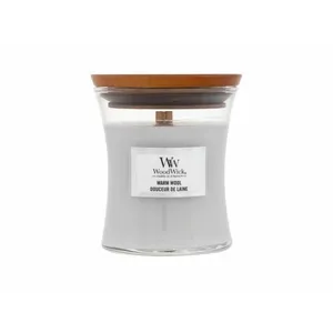 Woodwick Warm Wool bougie parfumée avec mèche en bois 85 g pas cher