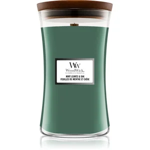 Woodwick Mint Leaves & Oak bougie parfumée avec mèche en bois 609,5 g pas cher
