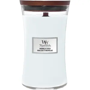 WOODWICK MAGNOLIA BIRCH BOUGIE EN CIRE CYLINDRE BOIS DE BOULEAU, MAGNO pas cher