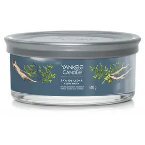 YANKEE CANDLE Bougie 5 mèches - Cèdre marin - 340 g pas cher