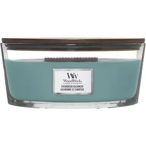 WoodWick Bougie ellipse - Cachemire & conifère - Grand modèle - 454 g