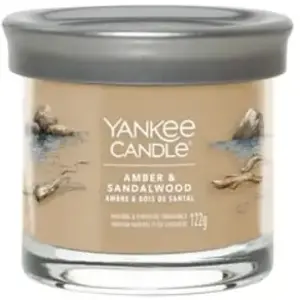 Comparateur de prix : Yankee Candle Bougie Signature ambre et bois de santal petit modèle