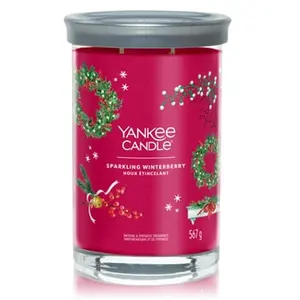 Comparateur de prix : Yankee Candle Grande bougie parfumée en pot de fleur de Winterberry