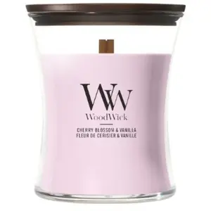 Woodwick Cherry Blossom & Vanilla bougie parfumée avec mèche en bois 8... pas cher