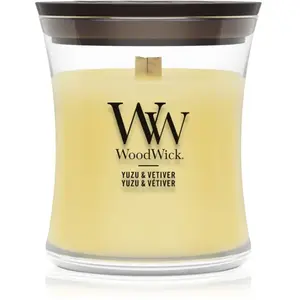 Woodwick Yuzu & Vetiver bougie parfumée avec mèche en bois 275 g pas cher