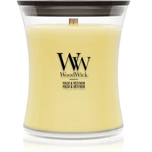 WoodWick, Bougie parfumée, Yuzu & Vetiver medium Jar pas cher