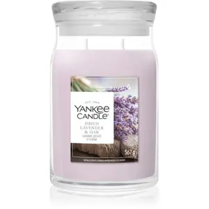 Yankee Candle Signature Grosses Glas Dried Lavender & Oak Bougie parfumée 1000 g pas cher