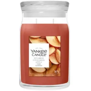 Yankee Candle Signature Grosses Glas Sugared Cinnamon Apple Bougie parfumée 1000 g pas cher