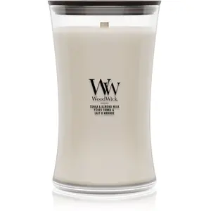 Woodwick Tonka & Almond Milk bougie parfumée avec mèche en bois 610 g pas cher