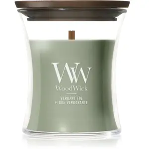 Woodwick Verdant Fig bougie parfumée avec mèche en bois 85 g pas cher