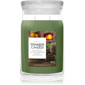 Yankee Candle Signature Grosses Glas Balsam & Cedar Bougie parfumée 10... pas cher