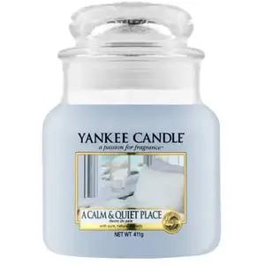 Yankee Candle - Bougie jarre en verre senteur havre de paix Moyen modèle pas cher