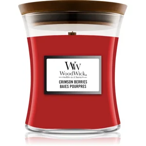 Woodwick Crimson Berries bougie parfumée avec mèche en bois 275 g pas cher