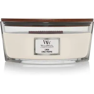 Comparateur de prix : Yankee Candle Woodwick Linen bougie parfumée avec mèche en bois (hearthwick) 453.6 g