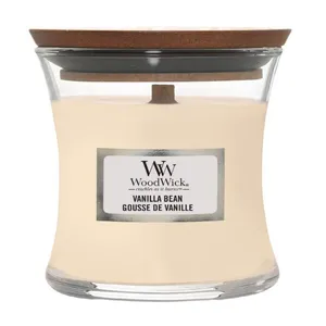 Woodwick Vanilla Bean bougie parfumée avec mèche en bois 85 g
