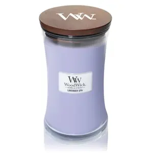 Comparateur de prix : Woodwick Lavender Spa Bougie Parfumée Avec Mèche En Bois 609.5 G